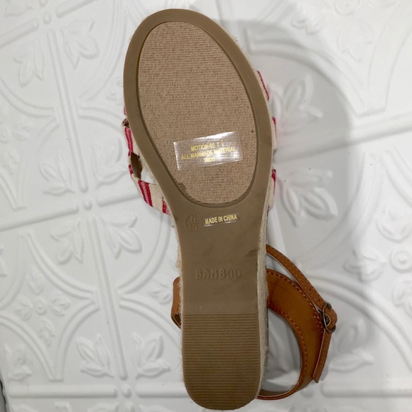 NWOT Bamboo Platform Wedge Espadrilles Sandals - Picture 11 of 11